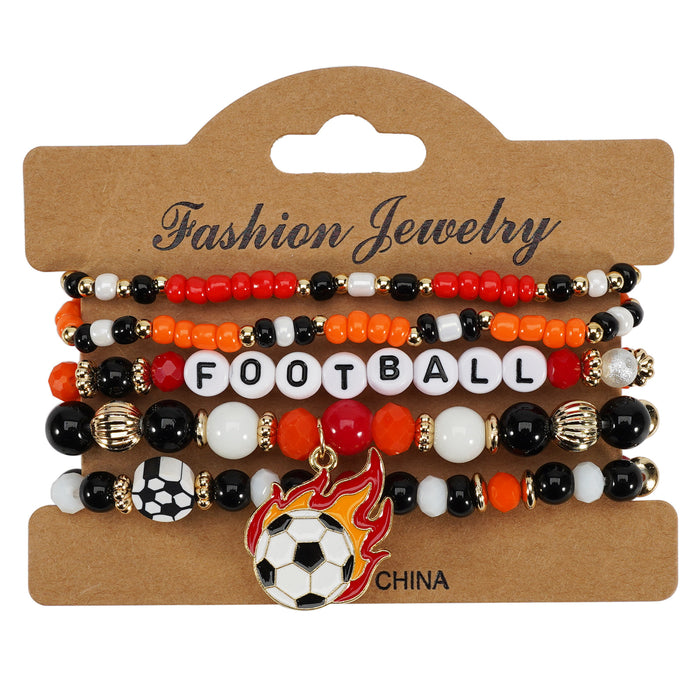 Wholesale Beaded Bracelets Featuring 2026 World Cup Soccer Ball and Sneaker Elements