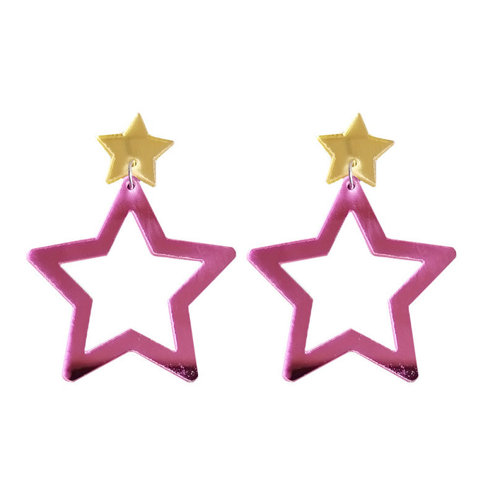 Acrylic star earrings