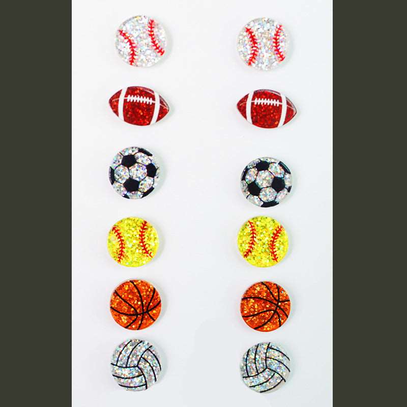 Acrylic Football Baseball Soccer Softball Volleyball Earrings