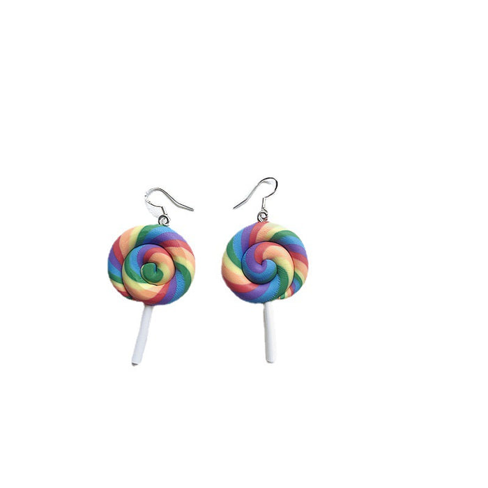 Lollipop earrings cute soft girly earrings no piercing ear clips