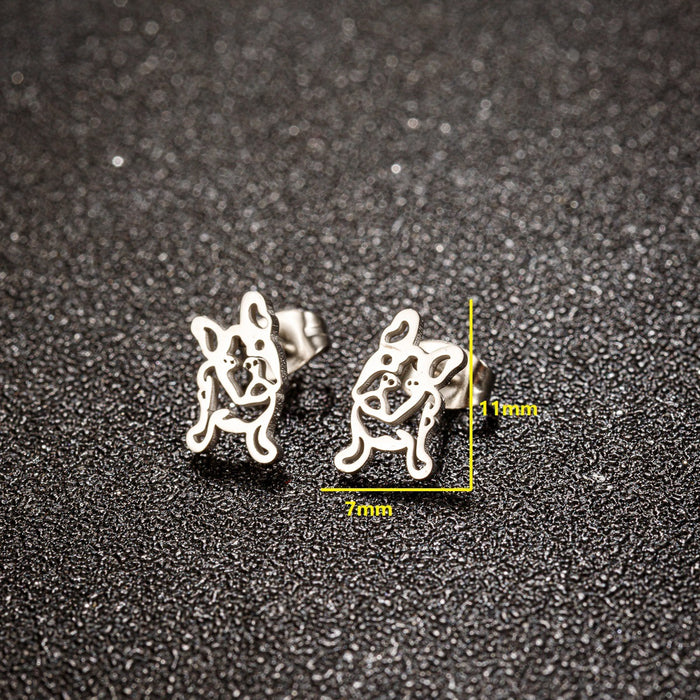 Pug Dog Stainless Steel Earrings - Unique and Stylish Animal Jewelry