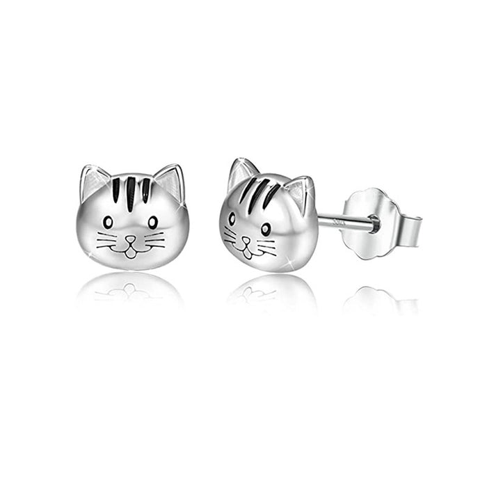 Lindos pendientes de gato para mujer, pendientes de la serie animal de mejores amigas