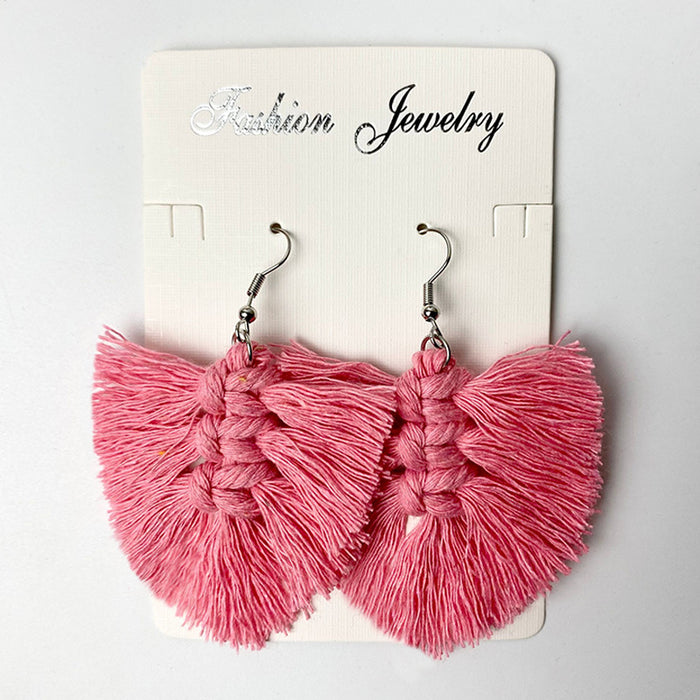 Handwoven Bohemian Tassel Earrings for Simple Ethnic Style