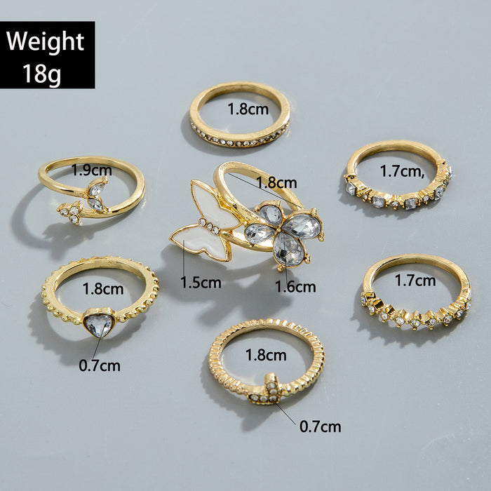 Hollow Arc Rings - 4pcs Set