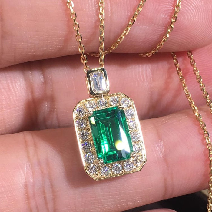 Rectangular Geometric Palace Style Necklace