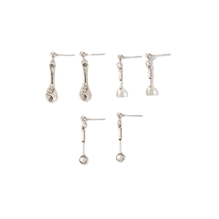 Fun kitchen tool earrings three-piece set Fresh style earrings