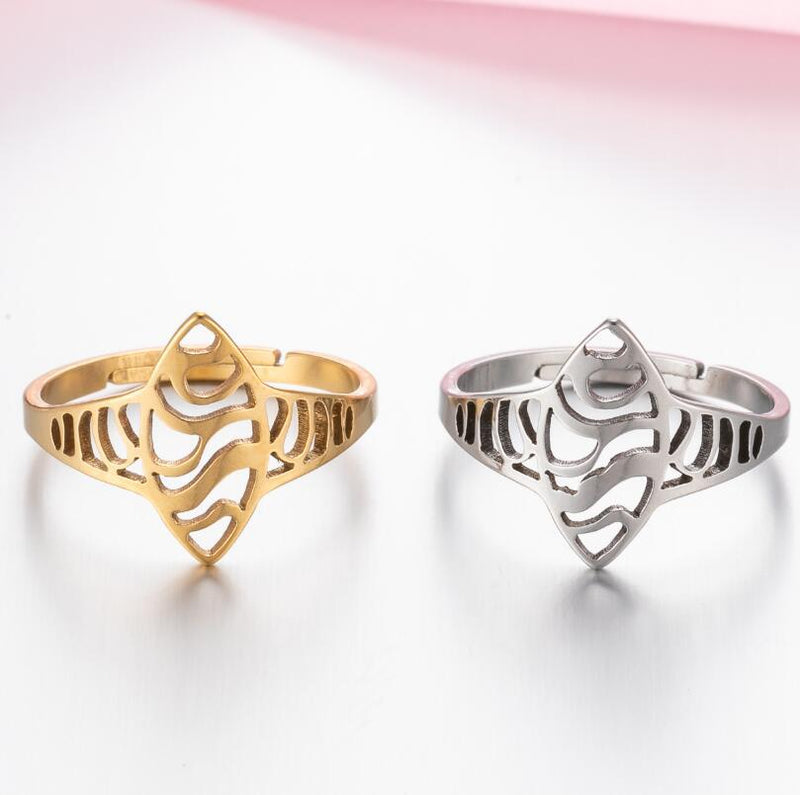 European and American fashion eye ring, cold style hollow Halloween ring wholesale - wallojewerly 