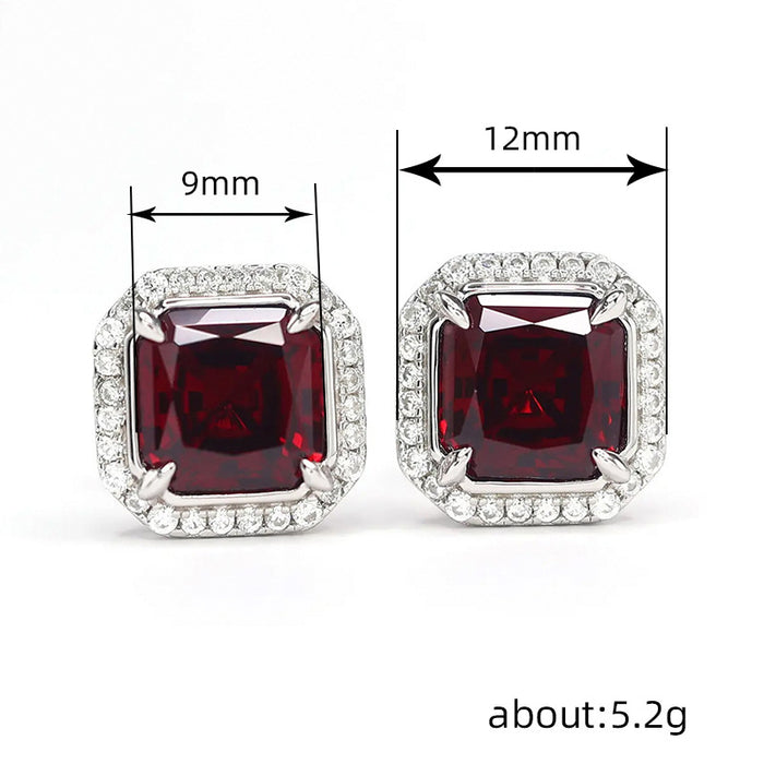 Pendientes rojos Royal Noble Square