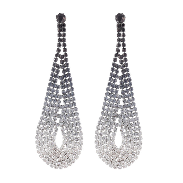 Waterdrop Rhinestone Earrings - Exaggerated Long Dangles for a Stylish Look