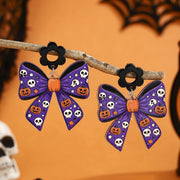Wholesale Halloween Cartoon Stud Earrings Set - Spooky Pumpkin, Ghost & Bat Alloy Earring Multipack for Women - wallojewerly 