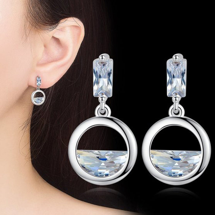 Round earrings for students women