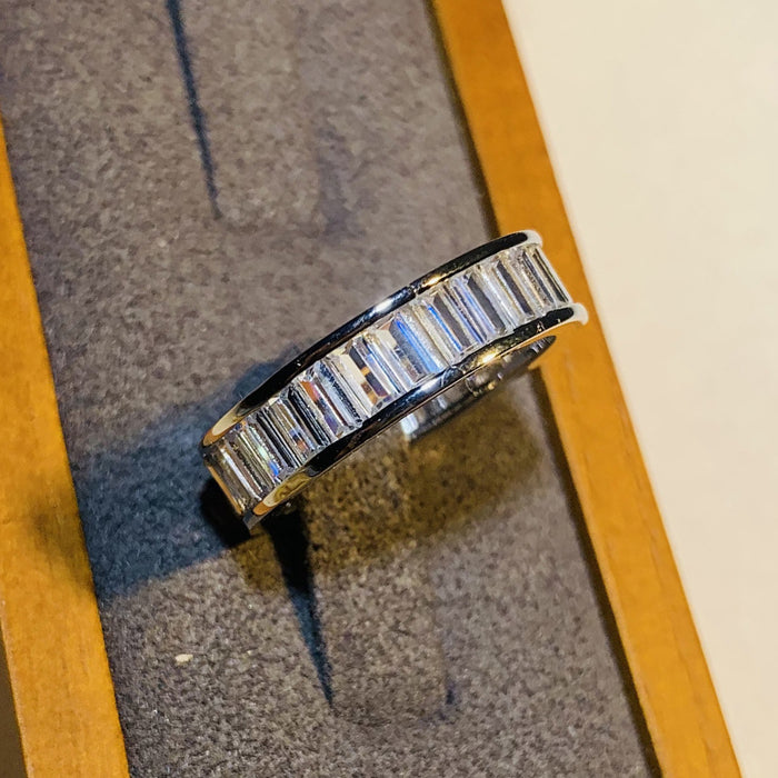 Anillo de dedo índice de temperamento largo de círculo completo Anillo de moda de estilo europeo y americano