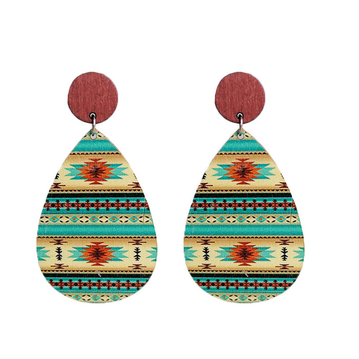 Wooden textured earrings