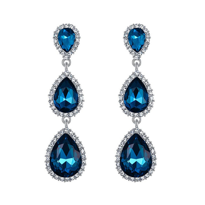 Baroque vintage earrings crystal zircon earrings