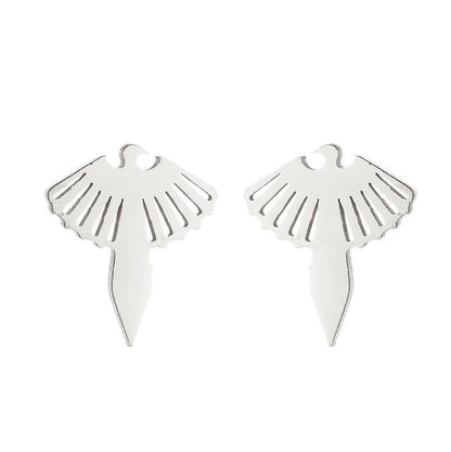 Bird and Phoenix Stainless Steel Stud Earrings - Nature-Inspired Jewelry