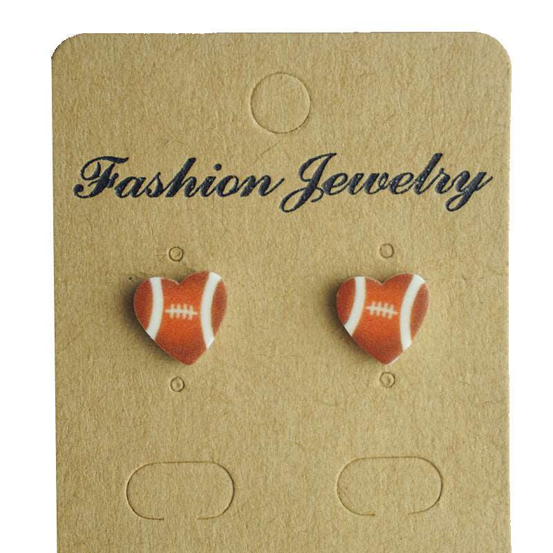 Small and exquisite acrylic baseball earrings