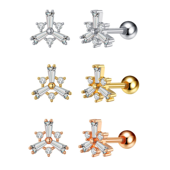 Earrings Stainless Steel 6G Personality Ear Bone Stud Female Small Earrings - wallojewerly 