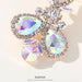 Geometric Zircon Earrings - Colorful Rhinestone Statement Jewelry for a Bold Look - wallojewerly 