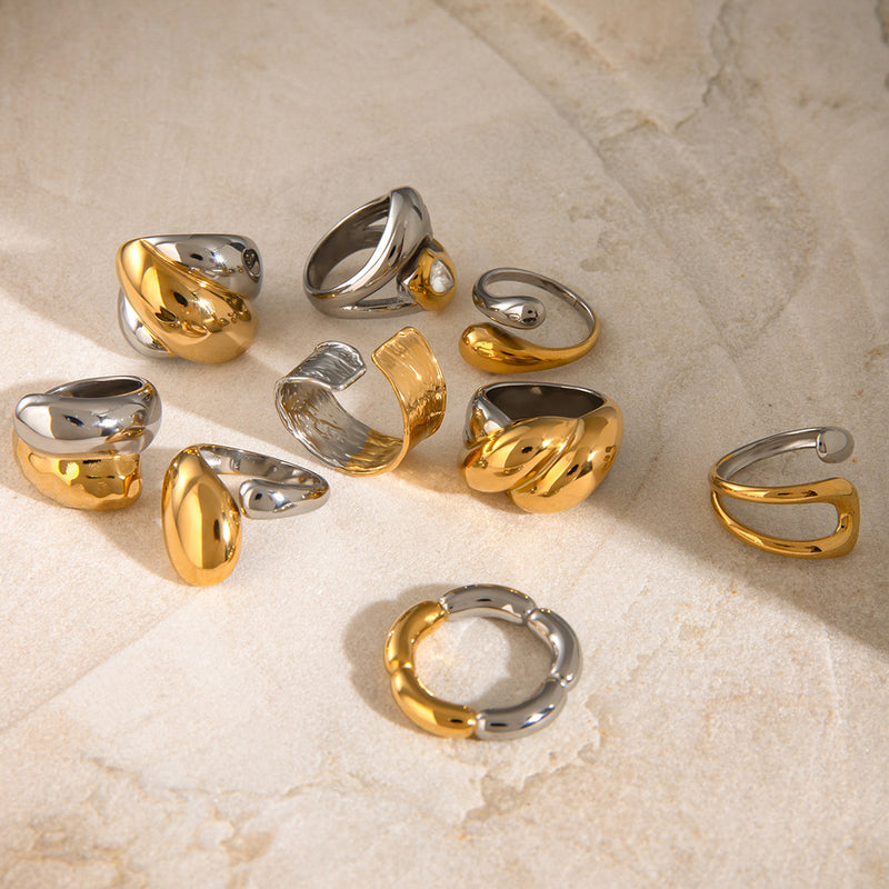 stainless steel flower ring