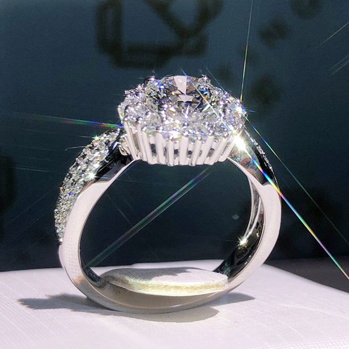 Gypsophila micro inlaid zircon ring wedding ring accessories for women