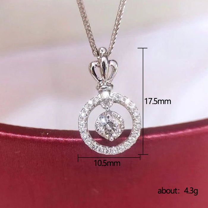 Niche design diamond pendant light luxury versatile clavicle chain