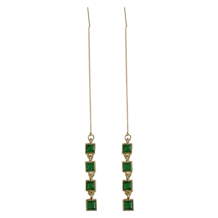 Circle ear clip colorful oil drop earrings for women