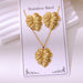 Wholesale 304 stainless steel hydraulic gold-plated earrings and necklace sets - wallojewerly 