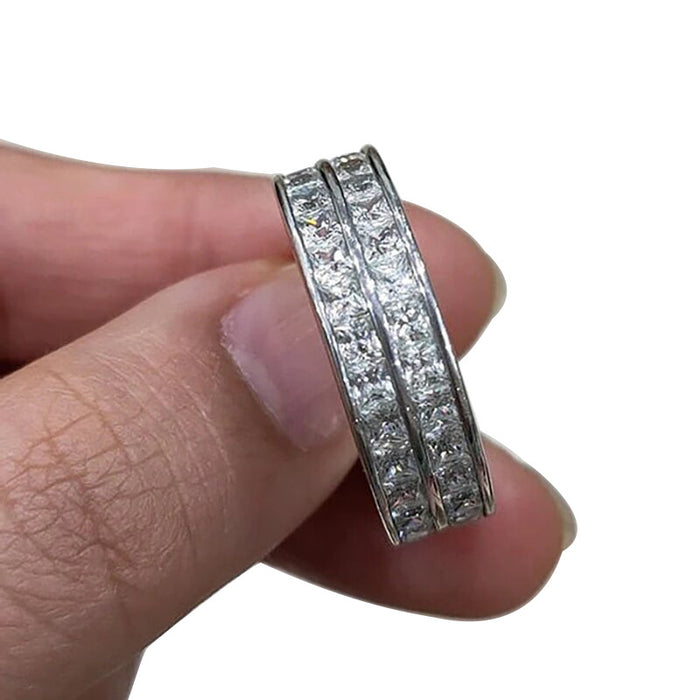 Starry sky couple ring full of diamond micro-inlaid design index finger female ring