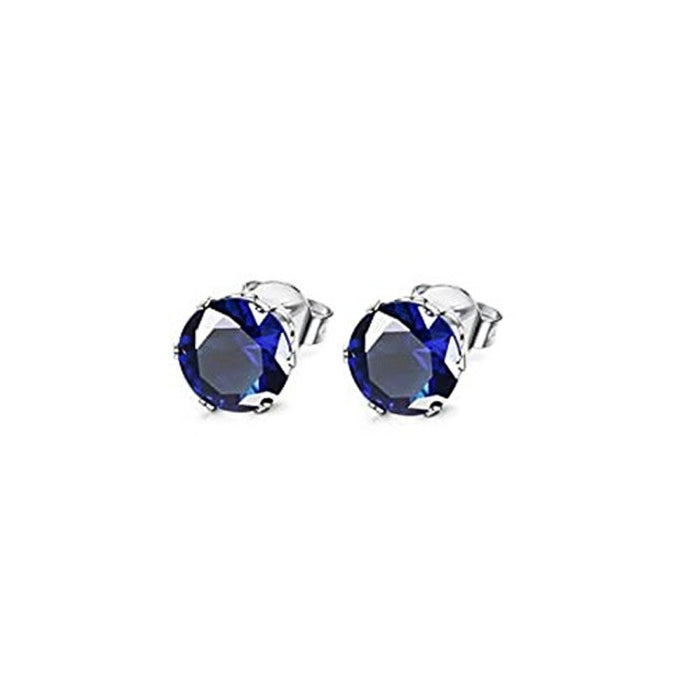 Six-claw colorful zircon earrings for men and women