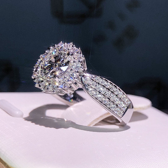 Gypsophila micro inlaid zircon ring wedding ring accessories for women