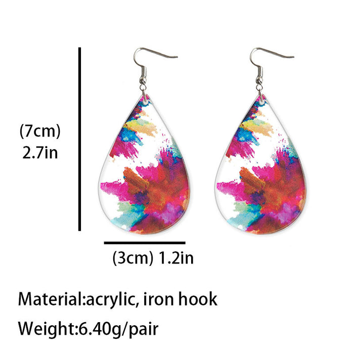 Painted Acrylic Earrings