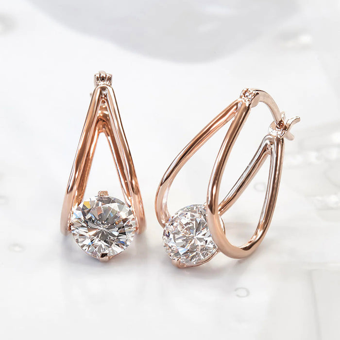 Retro hoop earrings European and American luxury earrings