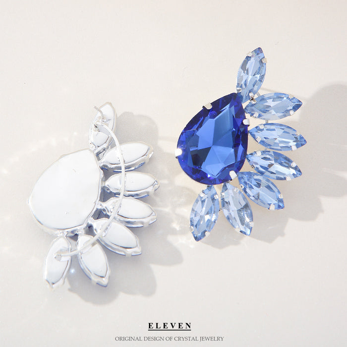 Vintage Gemstone Earrings - French-Style Zircon Studs for a Unique Look