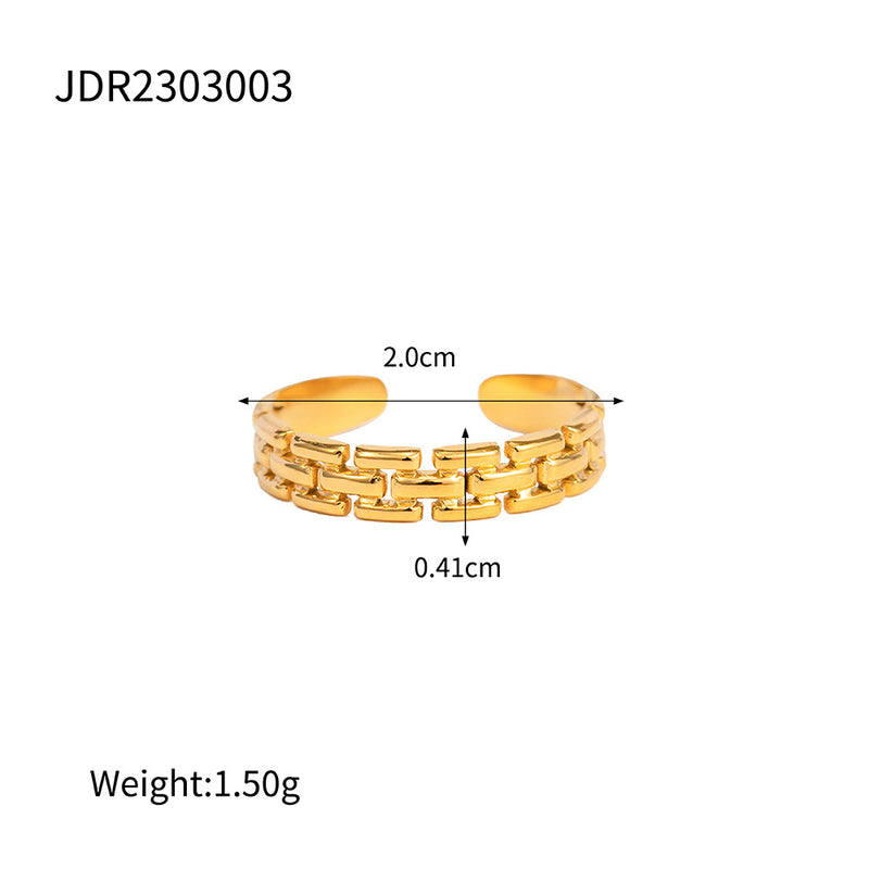 Stainless steel retro heart ring