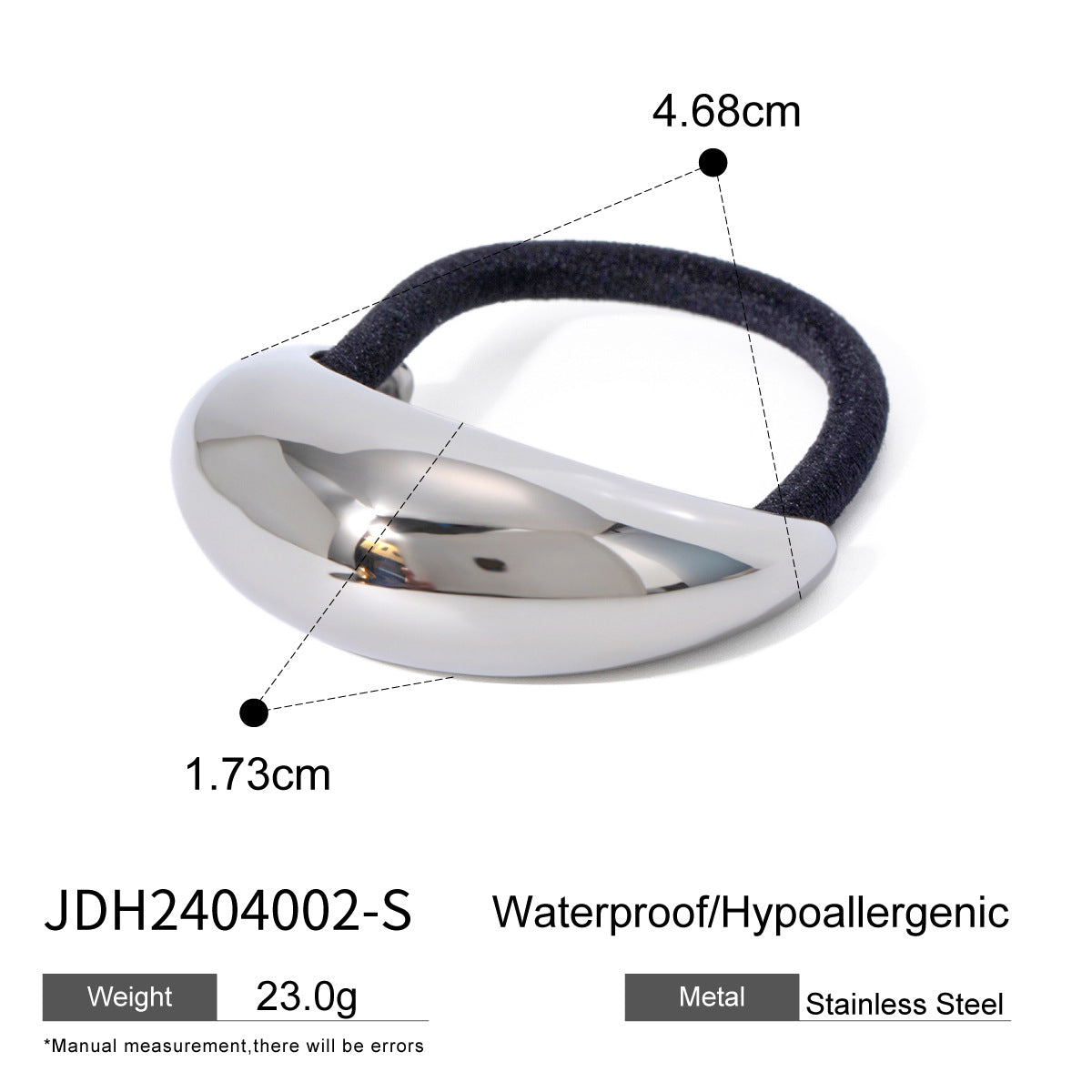 Stainless Steel Hair Tie - High-End Metal Elastic Band for Ponytails