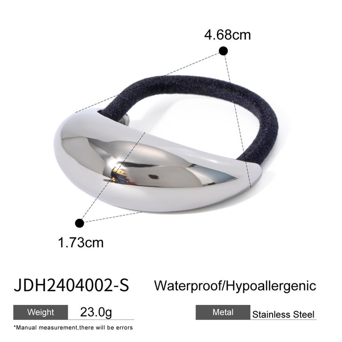 Stainless Steel Hair Tie - High-End Metal Elastic Band for Ponytails