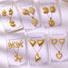 Wholesale 304 stainless steel hydraulic gold-plated earrings and necklace sets - wallojewerly 
