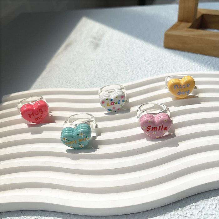 Fun macaron love resin ring