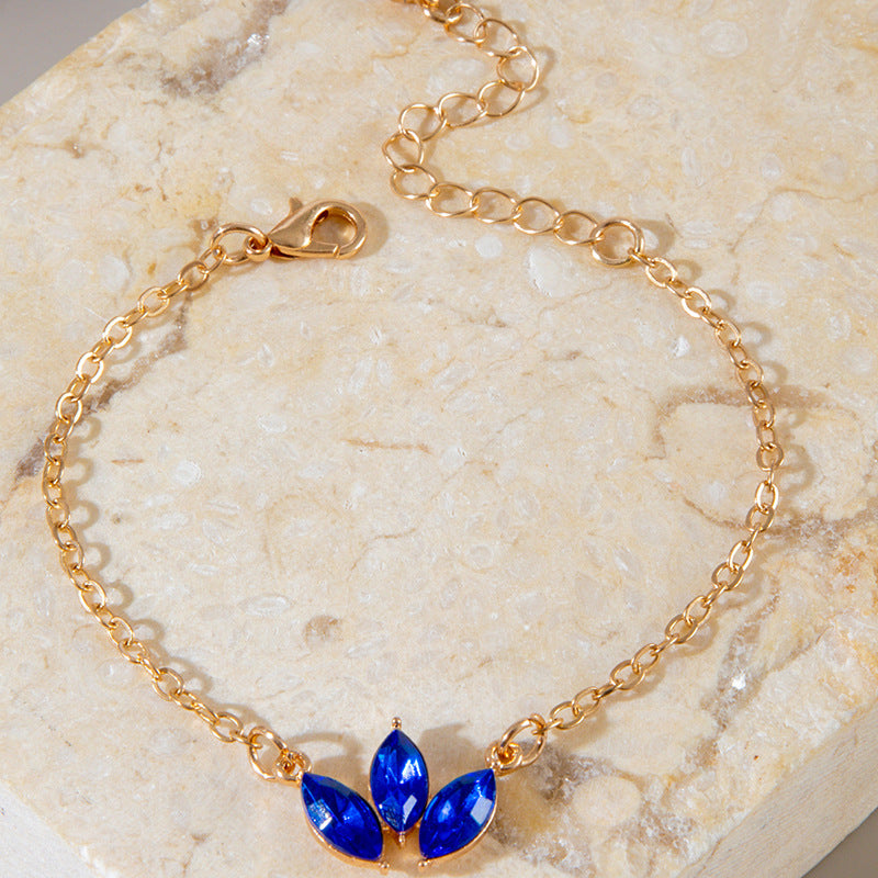 Blue Evil Eye and Butterfly Bracelet Set - Diamond-Inlaid Luxury Jewelry