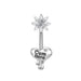 Flower Stainless Steel Curved Barbells for Nave - wallojewerly 