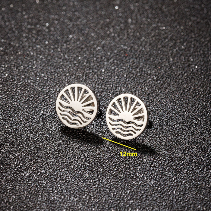 Geometric Circle Stainless Steel Earrings - Simple and Stylish Jewelry