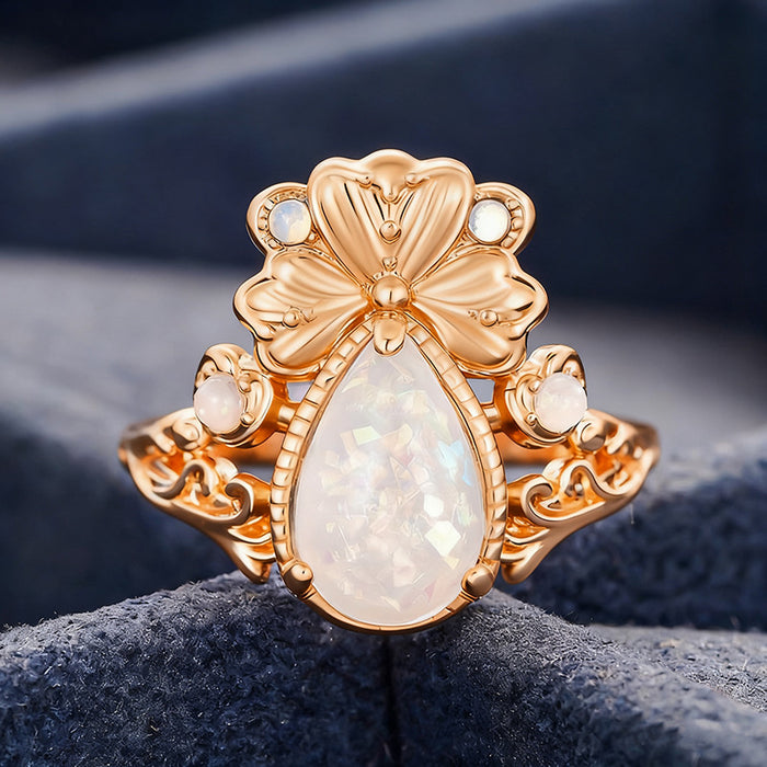 women's shamrock lucky clover ring