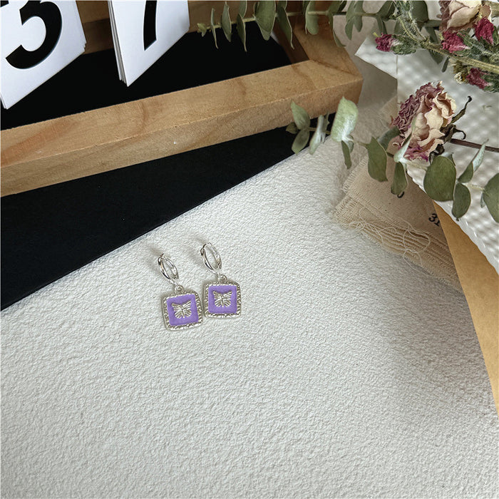 Sweet and cool hot girl earrings Korean style personality love tulip earrings