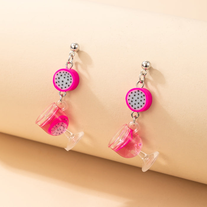 Tassel earrings fan-shaped earrings