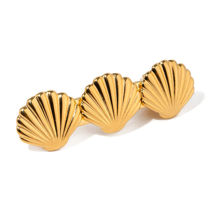 Stainless Steel Shell Hair Clip - High-End Metal Bangs and Stray Hair Clip for Women