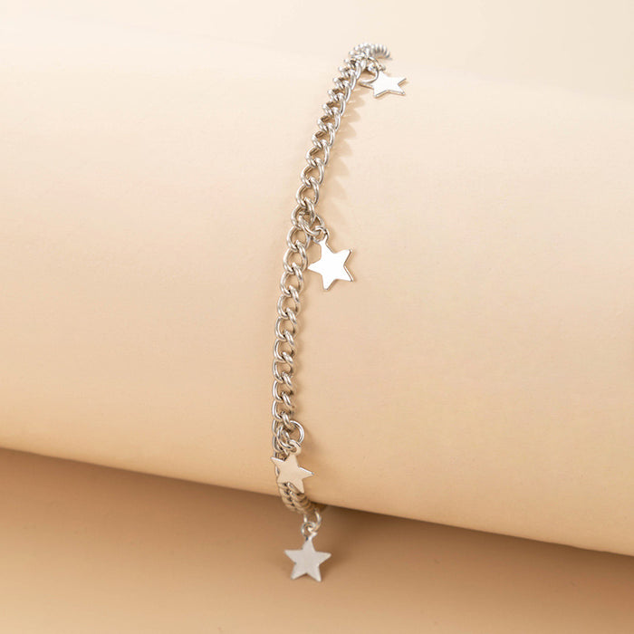 Ins-Style Metal Star Tassel Bracelet - Minimalist Single Layer Bracelet