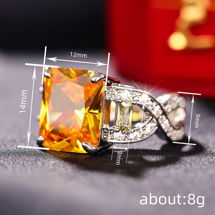 women's high-end four-claw bow single ring