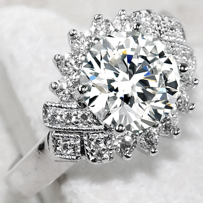 Light luxury exaggerated index finger ring round design wrapped ring
