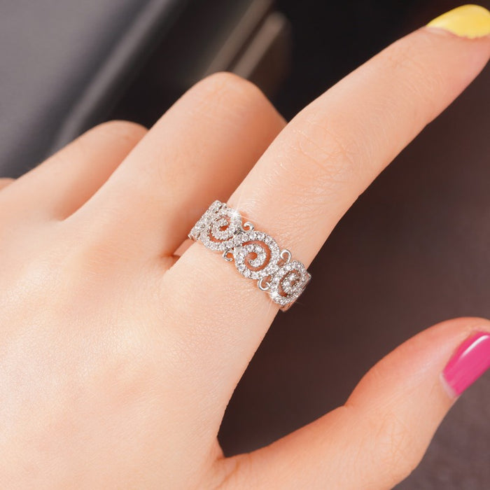 Imitation diamond ring couple commemorative proposal zircon ring