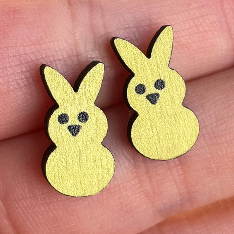 Easter Spring Summer Cute Bunny, Egg, Mushroom, and Butterfly Stud Earrings